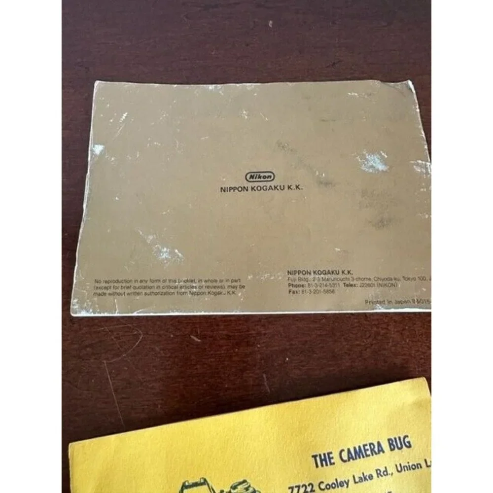 Vintage Nikon N200 original Instruction Manual Original Lens Cleaning Tissues